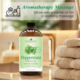 Handcraft Blends Peppermint Essential Oil in Glass Bottle - Huge 16 Fl Oz - 100% Pure and Natural - Premium Grade Essential Oil for Diffuser and Aromatherapy, and DIY Soap Making