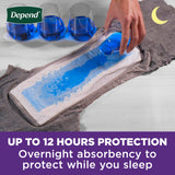 Depend Night Defense Adult Diapers, Incontinence Underwear for Men, Disposable, Overnight, Extra-Large, Grey, 48 Count (4 Packs of 12), Packaging May Vary