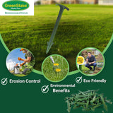 100 ct. Contractor Grade 4-Inch Biodegradable Stakes - Eco-Friendly Sod Staples for Weed Fabric, Landscape Staples & Landscape Fabric, Netting, Gardening and Blanket