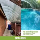 Gardynex 72 PCS Garden Hoops Greenhouse Hoops, Durable Plastic Coated Fiberglass Garden Tunnel for Raised Beds, DIY Plant Support Stakes for Garden Netting & Row Cover, Rust-Free Frames