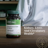 Gaia Herbs PRO Fermented Beet & Maca - Healthy Energy & Circulation Support Supplement* - Kidney Health Supplement with Beet & Carrot Root - Vegan, Gluten-Free, Soy-Free - 60 Capsules (30 Servings)