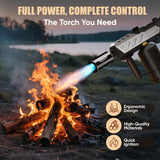 KOACKL Powerful Propane Torch, Blow Torch with Adjustable Flame, Flamethrower Kitchen Torch Burner Gas Welding Kits for Grill, BBQ, Searing Steak, Camping & Charcoal Torch Lighter(Tank Not Included)
