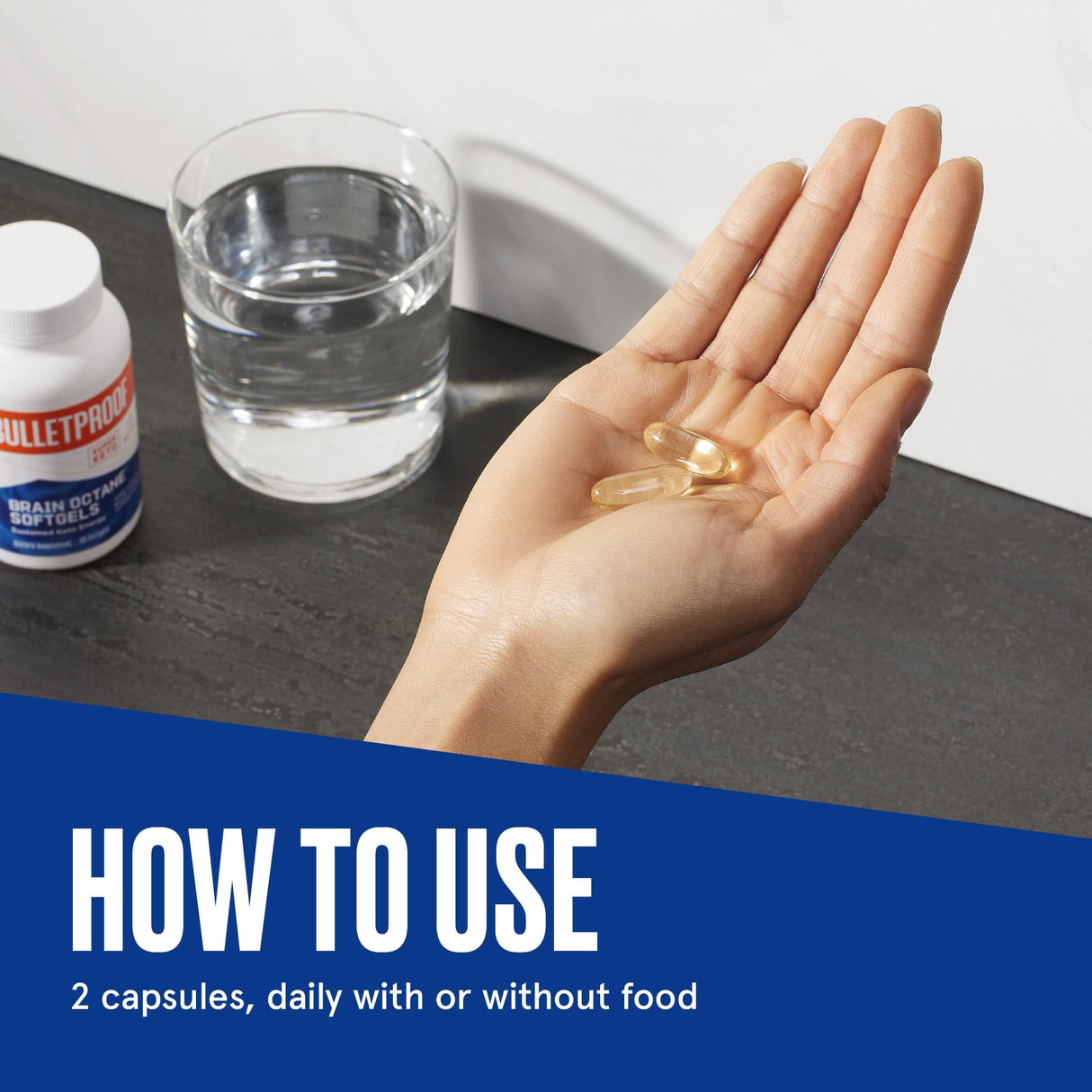 Bulletproof Brain Octane Softgels, 60 Count, Pure C8 MCT Oil for Sustained Ennergy