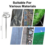 100 Pack Landscape Staples 8 Gauge 6 Inch Galvanized Garden Stakes SOD Pins Yard Lawn Spikes for Plant Cover, Tent, Weed Barrier Fabric, Turf, Inflatable and Outdoor Decorationlandscape Fabric Stakes