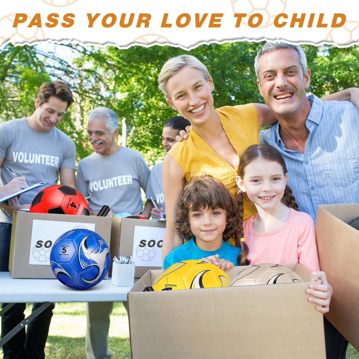 Glimin 12 Pcs Operation Christmas Deflated Soccer Balls Size 5/4 Bulk with Pump Drawstring Bag for Official Soccer Sport Christian Charity Donation Xmas Gift ()