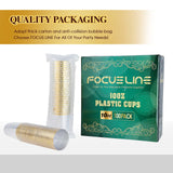 FOCUSLINE 100 Count 10 oz Gold Plastic Cups