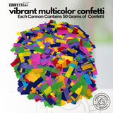Confetti Sky [6 Pack] Confetti Poppers Cannon | Multicolor Biodegradable