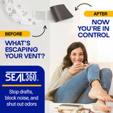 SEAL360 Magnetic Vent Covers (3-Pack), Pockets for Complete Seal, 5.5" X 12" (White) for Floor, Wall, or Ceiling Vents and Air Registers, for RV, Home HVAC and AC Vents, Vent Not Included