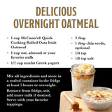 McCann's Irish Oatmeal, Quick Cooking Rolled Oats, 16 Ounce
