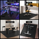 Office Chair Mat for Hard Floor, 50"x60" Large Computer Chair Mat, Unique Y-Shaped Pattern Floor Protector Rug for Rolling Chairs, Anti-Slip PVC Desk Floor Mat for Work, Home, Gaming