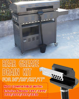 Rear Grease Drainage System for Blackstone Grease Catcher, Upgraded Grease Trap Funnel with Larger Silicone Hose, Removable Magnetic Grease Gate, Grease Bucket W/Lid, 12-Pack Foil Bucket Liners