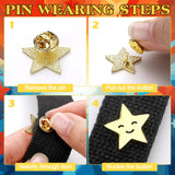 Lyrow 25/50/100/150/301 Pcs Gold Star Pins Bulk