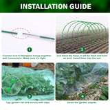 Garden Mesh Netting Kit, 10x30FT Green Ultra Fine Netting & 6 Sets 8FT Fiberglass Garden Hoops with Stake, Garden Netting with Frame for Raised Beds, Garden Hoops and Netting, Row Cover, Plant Barrier