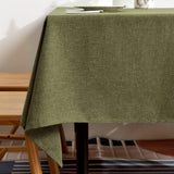 BALCONY & FALCON Table Cloth for 6 Foot Rectangle Tables – Waterproof, Wrinkle-Free Farmhouse Tablecloth for Dining, Kitchen, Wedding, Baby Shower & Christmas Holiday Gatherings (Olive, 55" x 95")