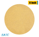 S SATC 100 PCS PSA Sanding Discs 6 Inch Adhesive Backed Sandpaper 180 Grit Sander Attachment for Drill Self Stick Aluminum Oxide Round Automotive Sandpaper with Sticky Back
