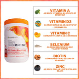 Youngevity Beyond Tangy Tangerine 2.0 Citrus Peach Ultimate Multi-Vitamin & Mineral Complex - Made with Natural & Whole Foods | 8,000 ORAC | 2 Canisters
