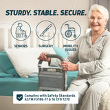 Lunderg Bed Rails for Elderly Adults Safety - with Motion Light, Storage Pocket & Non-Slip Handle Bar - Bed Railings for Seniors & Surgery Patients - The Bedside Assist Makes Getting in & Out Easier