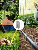 GROWNEER Landscape Staples 6 Inch, 360 Pack 11 Gauge Ground Pins, Bulk Pack for Yard Work, Secures Sod, Holds Ground Cover in Place