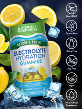 Nature's Truth Electrolyte Gummies for Hydration | 48 Count | Vegan, Non-GMO & Gluten Free Supplement | Lemon Flavor