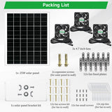 blessny Solar 3 Fan Kit for Intake or Exhaust air, Weatherproofed Solar Powered Fans for Outside Chicken Coops, Greenhouses, Shed, Pet House Air Ventilation