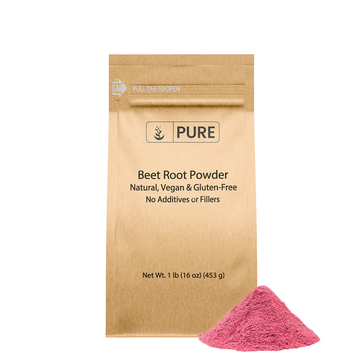 Pure Original Ingredients Beet Root Powder (1lb) Smoothies, Rich Color, Non-GMO, Folate