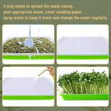 warmfarm Pack 10 of Seed Sprouter Tray with Drain Holes,Seed Germination Trays Kit BPA Free Nursery Tray,Soil-Free Wheatgrass Tray Sprouter Microgreens Growing Kit (Green-10 Pack)