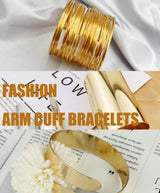 BOMAIL 6 Pieces Gold Upper Arm Cuff Band Bracelet Set