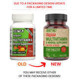 DEVA Vegan Iron-Free Multivitamin & Mineral Supplement 2-Pack, Vitamin C, D2, E & B-Complex, Biotin, 90 Tiny Tablets Each
