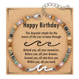 TONY & SANDY Birthday Gifts for Women, Unique Bday Wave Bracelet