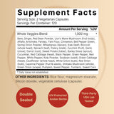 Fruit and Veggies Supplement – 480 Total Vegetarian Capsules | Balance of Natural 40 Whole Fruits & Veggies Blend | Fresh Superfood Formula with Vitamins and Minerals – Non-GMO