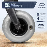 BLINTHAR Beach Wagon with Big Wheels for Sand, Heavy Duty Harder Sand Collapsible Folding Wagon with All-Terrain 9" Pneumatic Ballon Tires, Utility Wagon for Garden Sports Camping Outdoor Activities