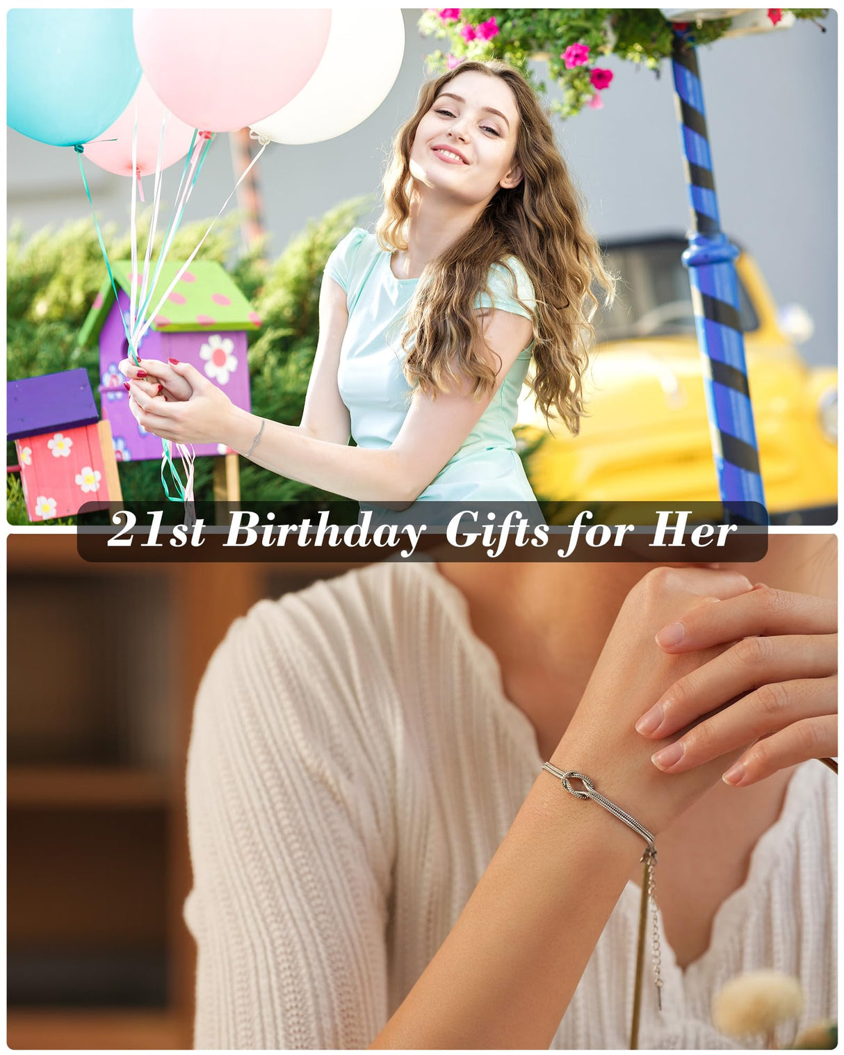 Tarsus 21st Birthday Gifts Decorations for Her Love Knot Bracelet