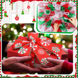 Yuefunny 10 Pcs Christmas Ribbon Including 4 Rolls Mesh Ribbon 6 Rolls Xmas Candy Peppermint Wired Edge Wreath Metallic Wrapping Crafts for Xmas Party Home Decorative DIY Craft