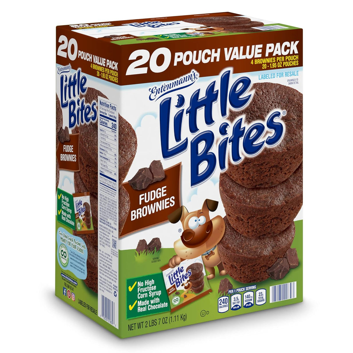 Entenmann's - (4 pack) Little Bites Assorted Muffins, 80 individual packs, (20 ct each), Mini Muffins, 138 oz Variety Pack – (20) Chocolate Chip, (20) Fudge, (20) Blueberry, (20) Party Cake