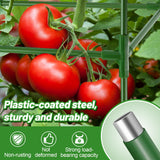 ANPHSIN Sturdy Square Tomato Cage with Movable 17 Gal Grow Bags, 3 Sets