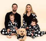 Owlivia Christmas Halloween Pajamas For Family, Organic Cotton Holiday Pjs Matching Sets(2-Piece Women Pjs, Medium, Halloween Ghosts)