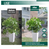 LKSSZS 6 Pack 30 inch Plant Support Stakes, Heavy-Duty Half Round Peony Support, Garden Plant Stakes Cage for Outdoor Plants, Peony, Tomato, Hydrangea, (15In Support +15In Stainless Extension Tubes)