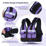 Adjustable Weighted Vest Weights Set: Sportneer 2 4 6 8 10 12 14 16 18Lbs Body Weight Vests 9 In 1 Fast Adjust Running Vest for Men Women Gym Home Workout Fitness Exercise Strength Training 2-18 Lbs Purple