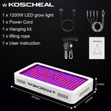 KOSCHEAL KS2000 230W LED Grow Light, 2.8 µmol/J Full Spectrum