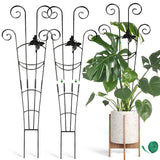 Coomin 32.6in Monstera Plant Support Trellis with One Butterfly, 2P