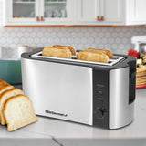 Elite Gourmet 4-Slice Long Slot Toaster, 1.5" Wide Slots, 6 Browning Levels