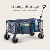 Coleman XL Collapsible Wagon, Heavy‑Duty 400 lb Capacity, Large 50+ Gallon Utility Cart with All‑Terrain Wide‑Base Wheels, One‑Pull Folding Design, Removable Wheels & Ergonomic Handle – Blue