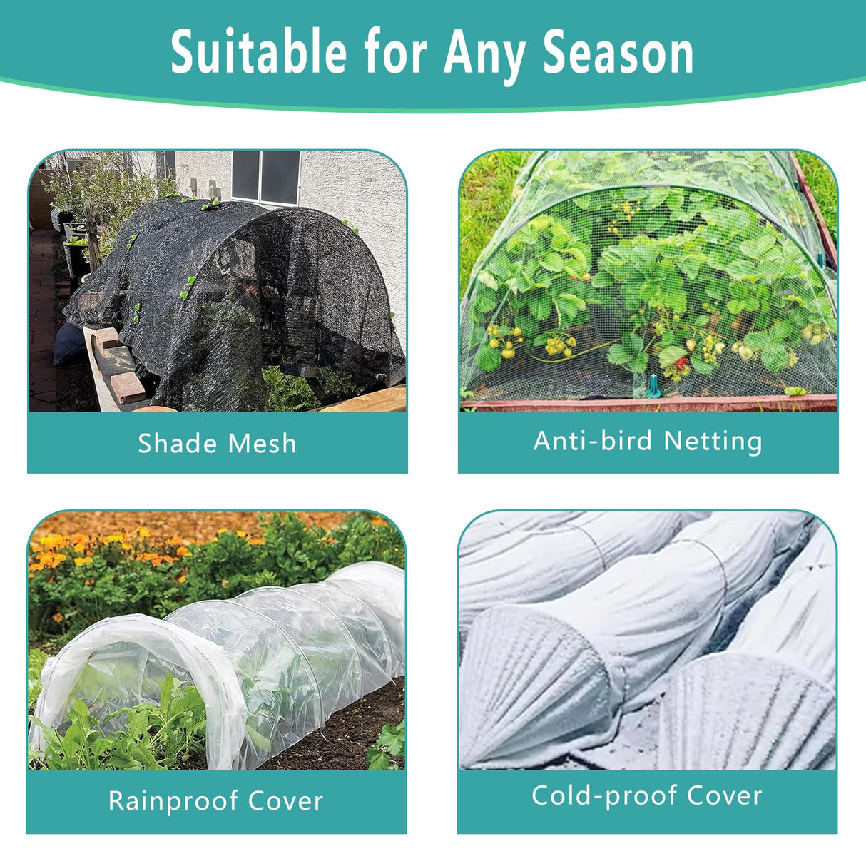 BOTINDO Garden Hoops for Raised Beds 36Pcs, 6 Sets of 8FT Long Greenhouse Hoops Grow Tunnel Rust-Free Fiberglass Support Hoops Frame for Garden Netting Fabric Shade Cloth Row Cover (36 PCS)