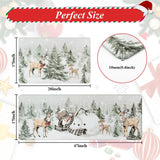 U'Artlines 2Pcs Christmas Anti Fatigue Kitchen Rugs and Mats, Christmas Tree Snowman Deer Non Slip Foam Cushioned Farmhouse Kitchen Floor Mats Comfort Standing Mats for Winter Home Decor Grey