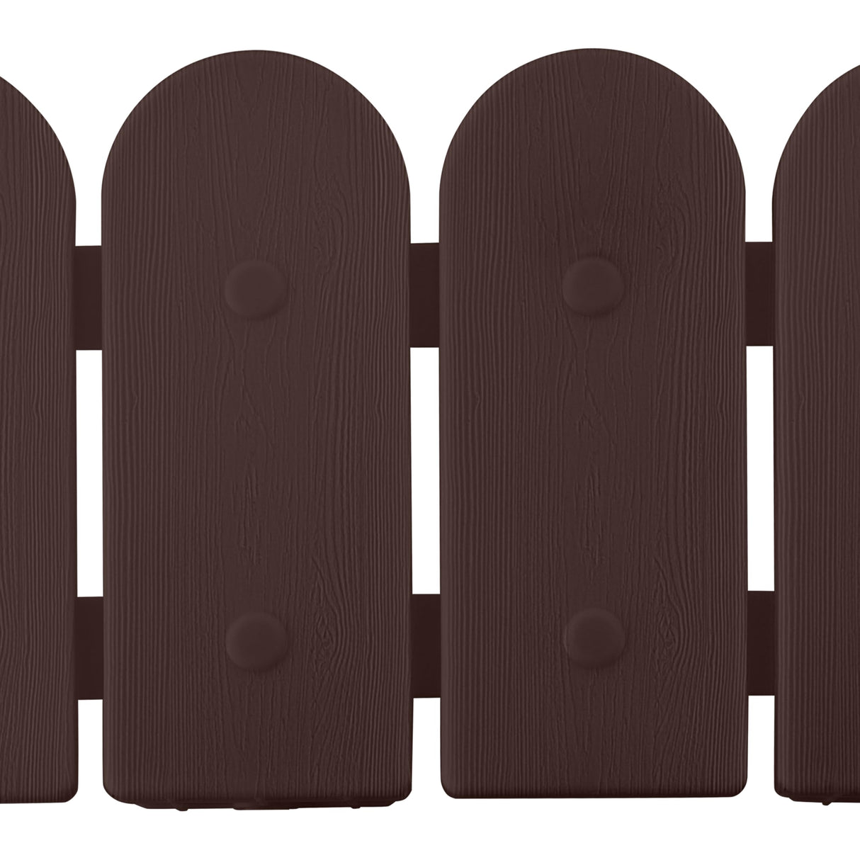 Evelyne Garden Border Plastic Edging: Wooden Fence Design - 16pcs Brown Yard Landscaping Fence Liner Lawn Edge Barrier - 20ft Kit of Decorative Lawn Panels Elements -Landscaping Edging-GMT-10374-A16