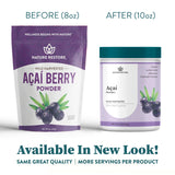Nature Restore Wild Harvested Acai Berry Powder, 10 Ounces, Non GMO, Gluten Free, Brazilian Wild Grown