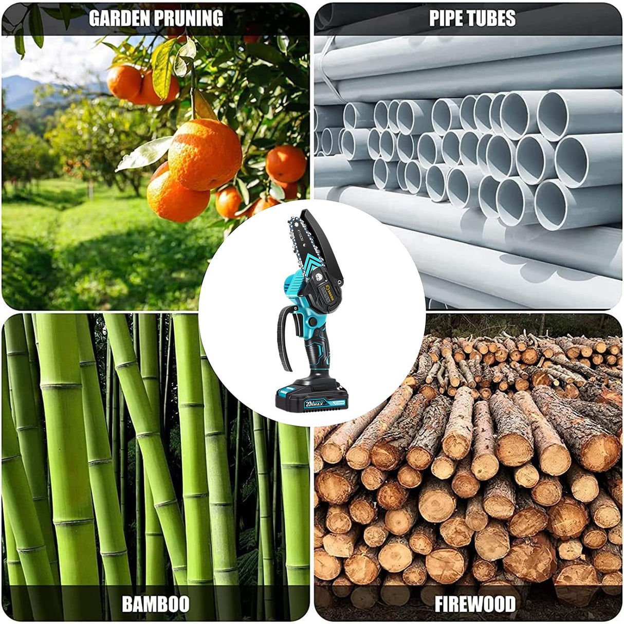 Saker Mini Chainsaw,Portable Electric Chainsaws Cordless,Handheld Chain Saw Pruning Shears Chain Saws for Tree Branches,Courtyard,Household and Garden,Christmas Gifts for Men Dad Husband Women