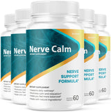 (5 Pack) Nerve Calm Capsules - Official NerveCalm Premium Formula Supplement Pills, Advanced Support Formula for Wellness & Overall Health, All Natural Nerve Calm Reviews, 150 Capsules for 5 Months