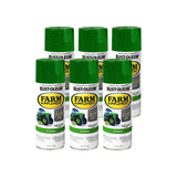 Rust-Oleum 280124-6PK Farm & Implement Spray Paint, 12 oz, JD Green, (Pack of 6)