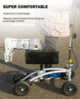 JOYTUTUS Knee Scooter Cushion Cover, Knee Scooter Pad for Comfort, 2.36" Thick Memory Foam Cushion Knee Walker Accessories with Removable Cover